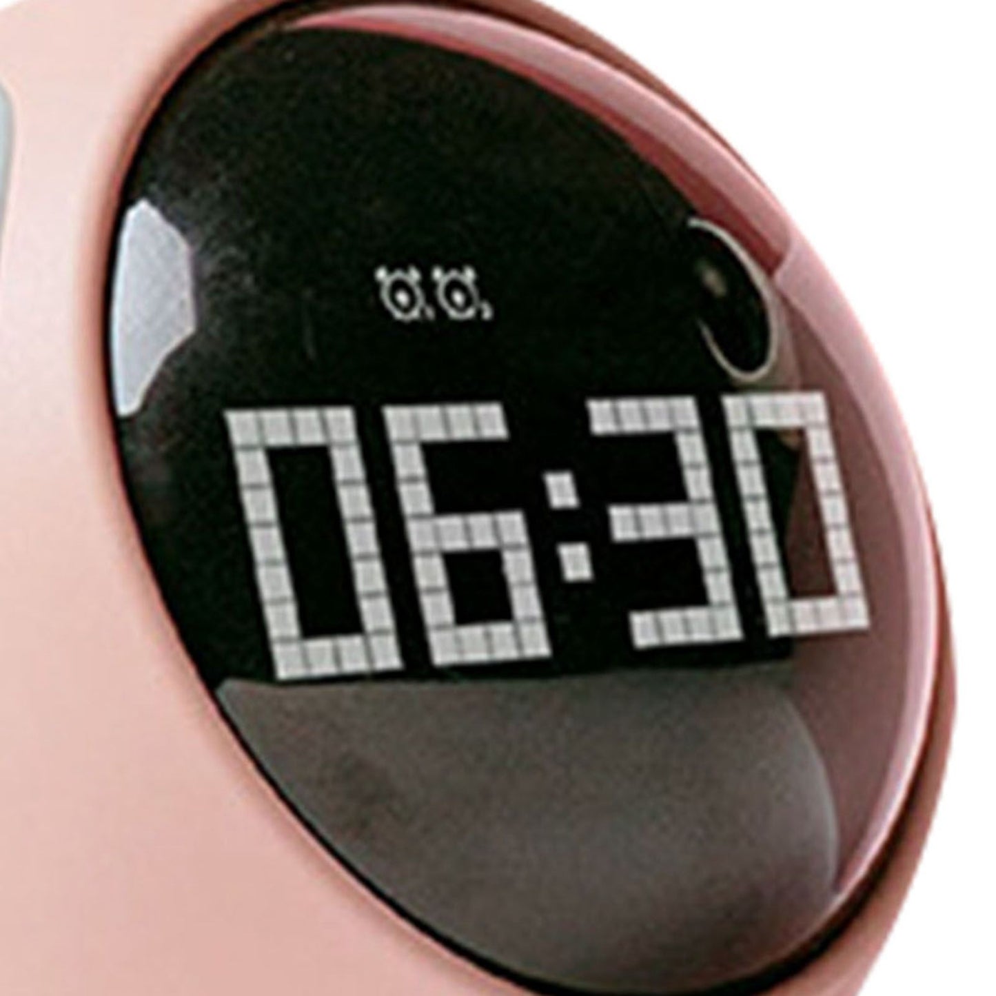 Expression Clock Cute Dog Shape Multifunctional LED Digital Alarm Clock Voice Activated Night Light Pink