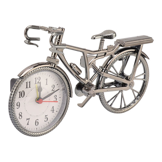 Bike Clock Lifelike Vintage Decorative Ornament Compact Table Alarm Clock for Home Dormitory Office