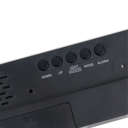 Colorful LED Digital Alarm Clock Large LED Screen Electronic Alarm Clock for Bedside Bedroom 0725 Black Shell Black Face C Style