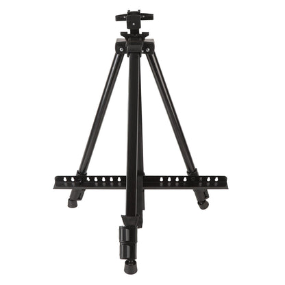Artist Easel Stand Ferroalloy Adjustable Folding Tripod Display Easel for Drawing Painting Black