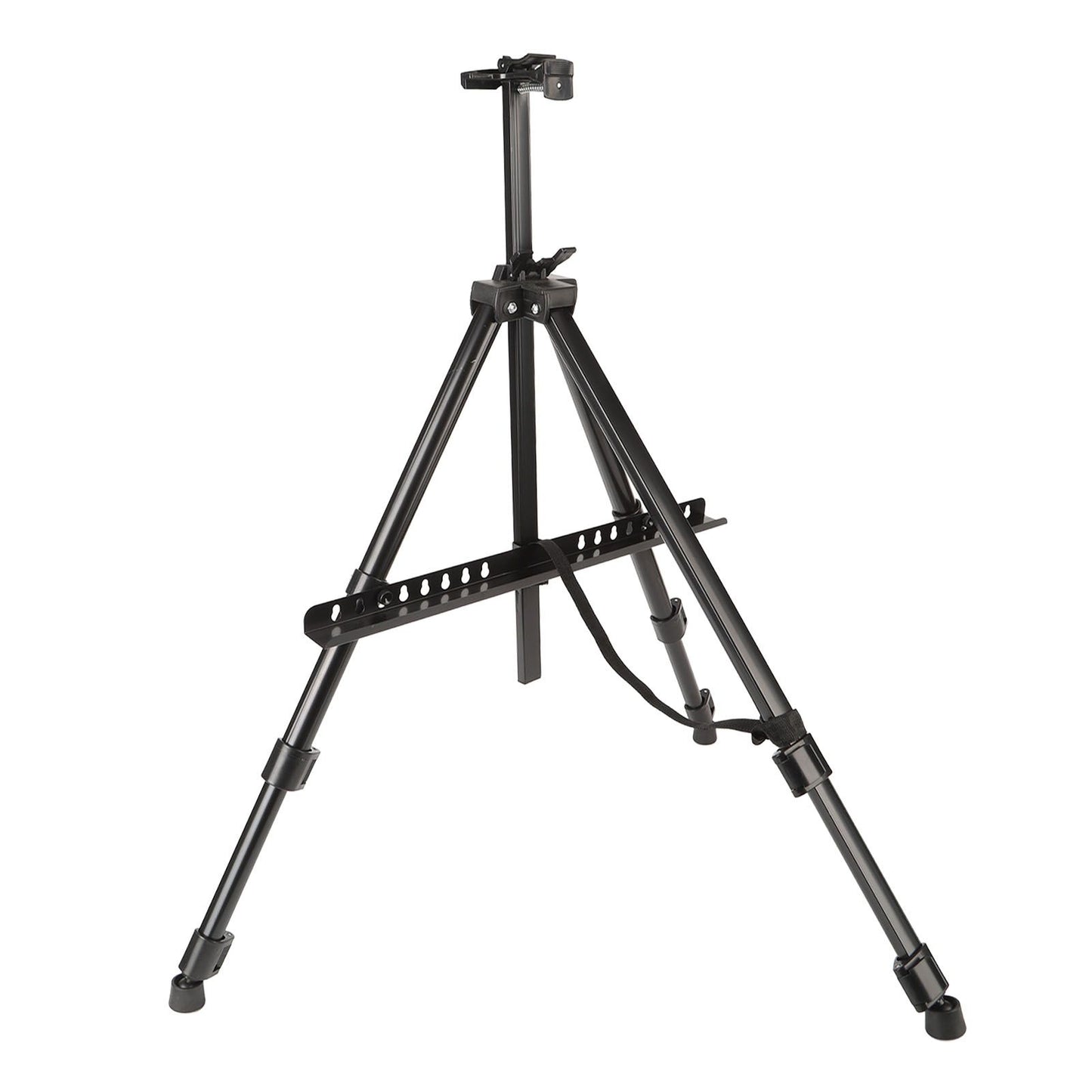 Artist Easel Stand Ferroalloy Adjustable Folding Tripod Display Easel for Drawing Painting Black