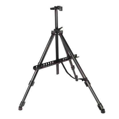 Artist Easel Stand Ferroalloy Adjustable Folding Tripod Display Easel for Drawing Painting Black