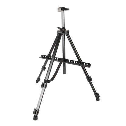 Artist Easel Stand Ferroalloy Adjustable Folding Tripod Display Easel for Drawing Painting Black