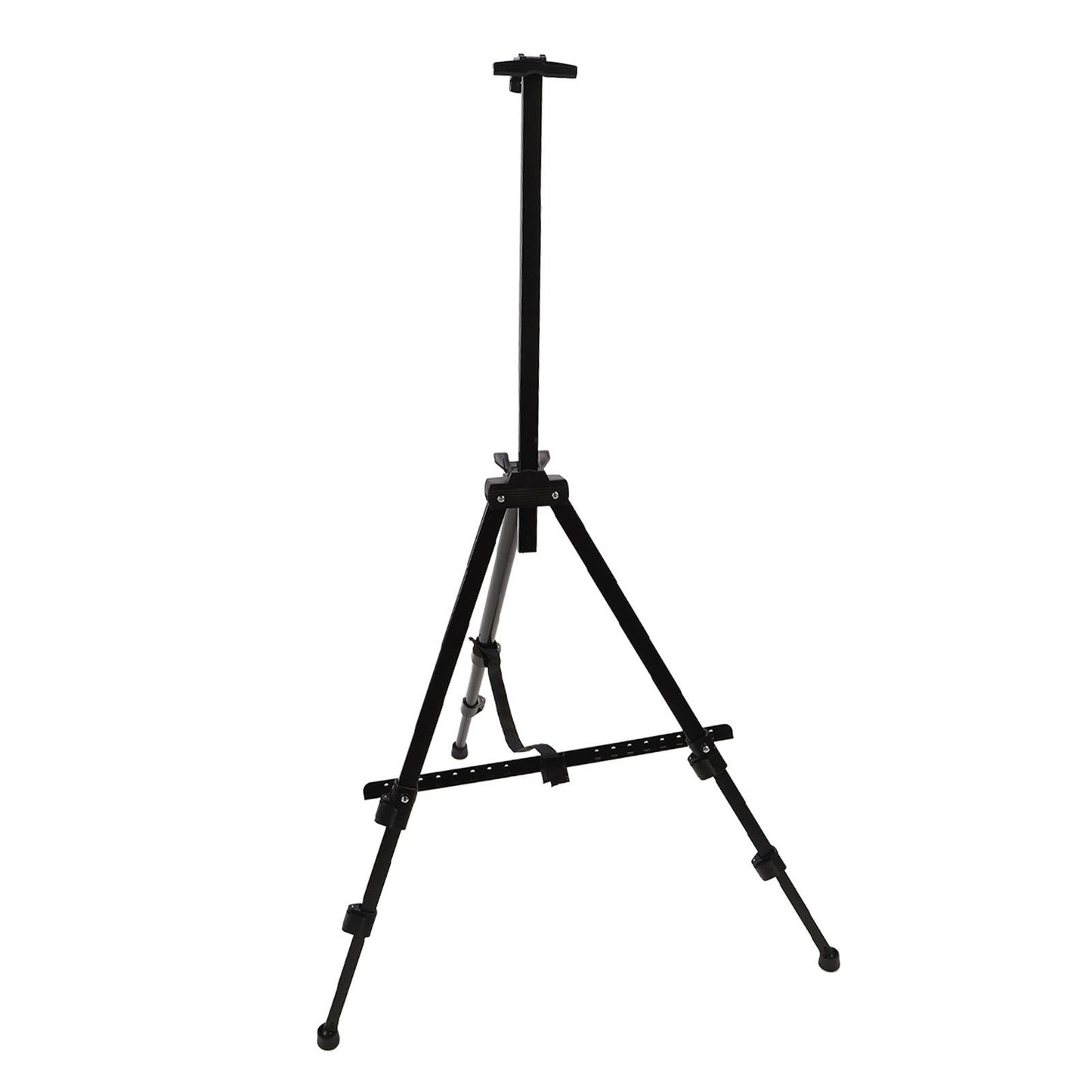 Artist Easel Stand Ferroalloy Adjustable Folding Tripod Display Easel for Drawing Painting Black