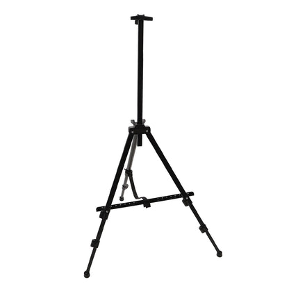 Artist Easel Stand Ferroalloy Adjustable Folding Tripod Display Easel for Drawing Painting Black