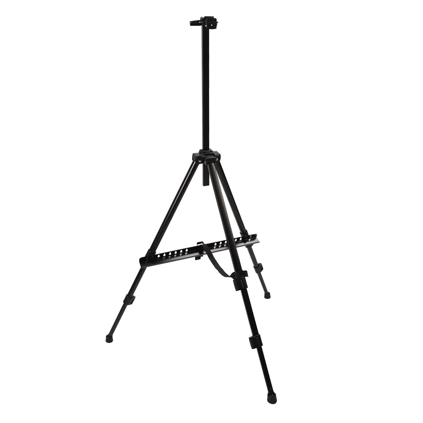 Artist Easel Stand Ferroalloy Adjustable Folding Tripod Display Easel for Drawing Painting Black