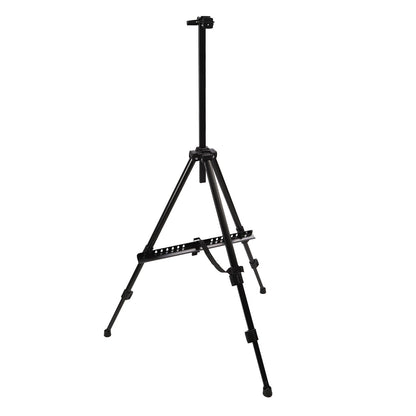 Artist Easel Stand Ferroalloy Adjustable Folding Tripod Display Easel for Drawing Painting Black