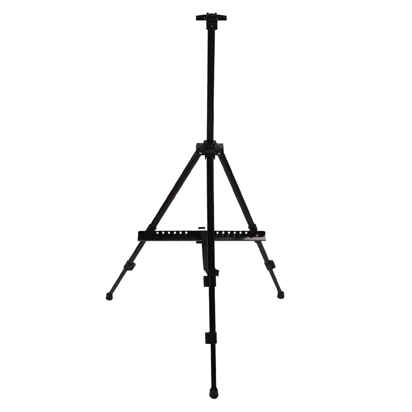 Artist Easel Stand Ferroalloy Adjustable Folding Tripod Display Easel for Drawing Painting Black