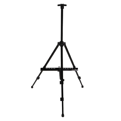 Artist Easel Stand Ferroalloy Adjustable Folding Tripod Display Easel for Drawing Painting Black