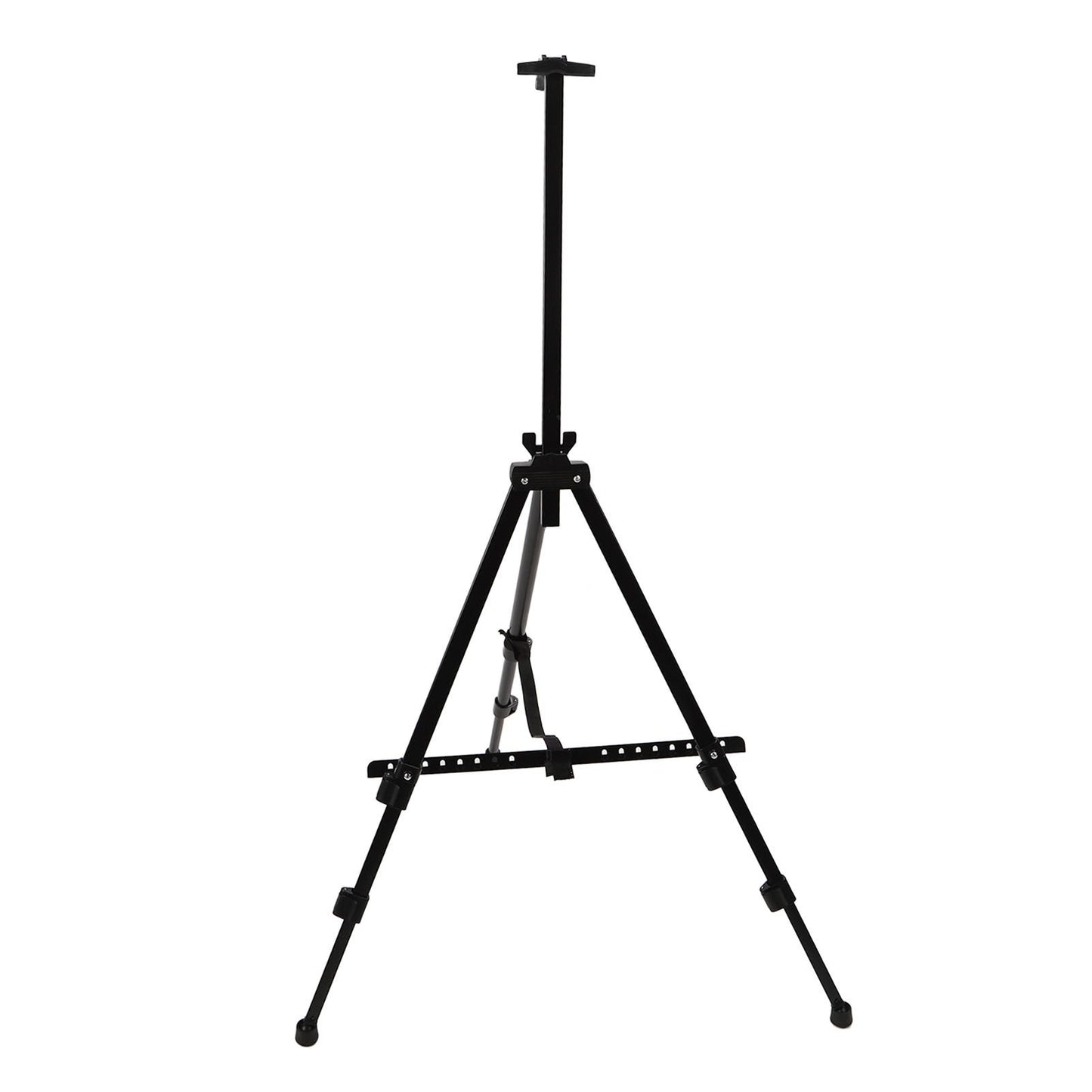Artist Easel Stand Ferroalloy Adjustable Folding Tripod Display Easel for Drawing Painting Black
