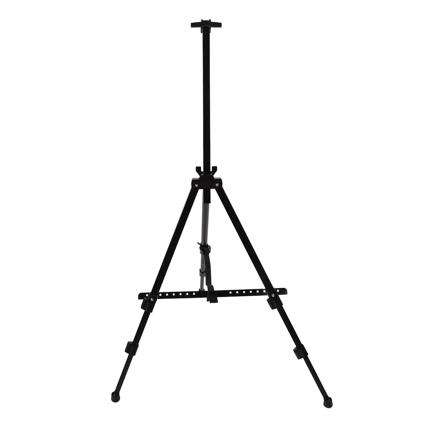 Artist Easel Stand Ferroalloy Adjustable Folding Tripod Display Easel for Drawing Painting Black