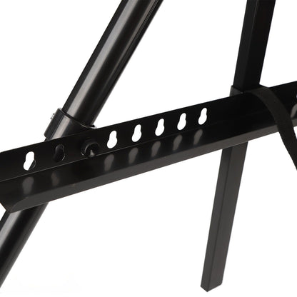 Artist Easel Stand Ferroalloy Adjustable Folding Tripod Display Easel for Drawing Painting Black