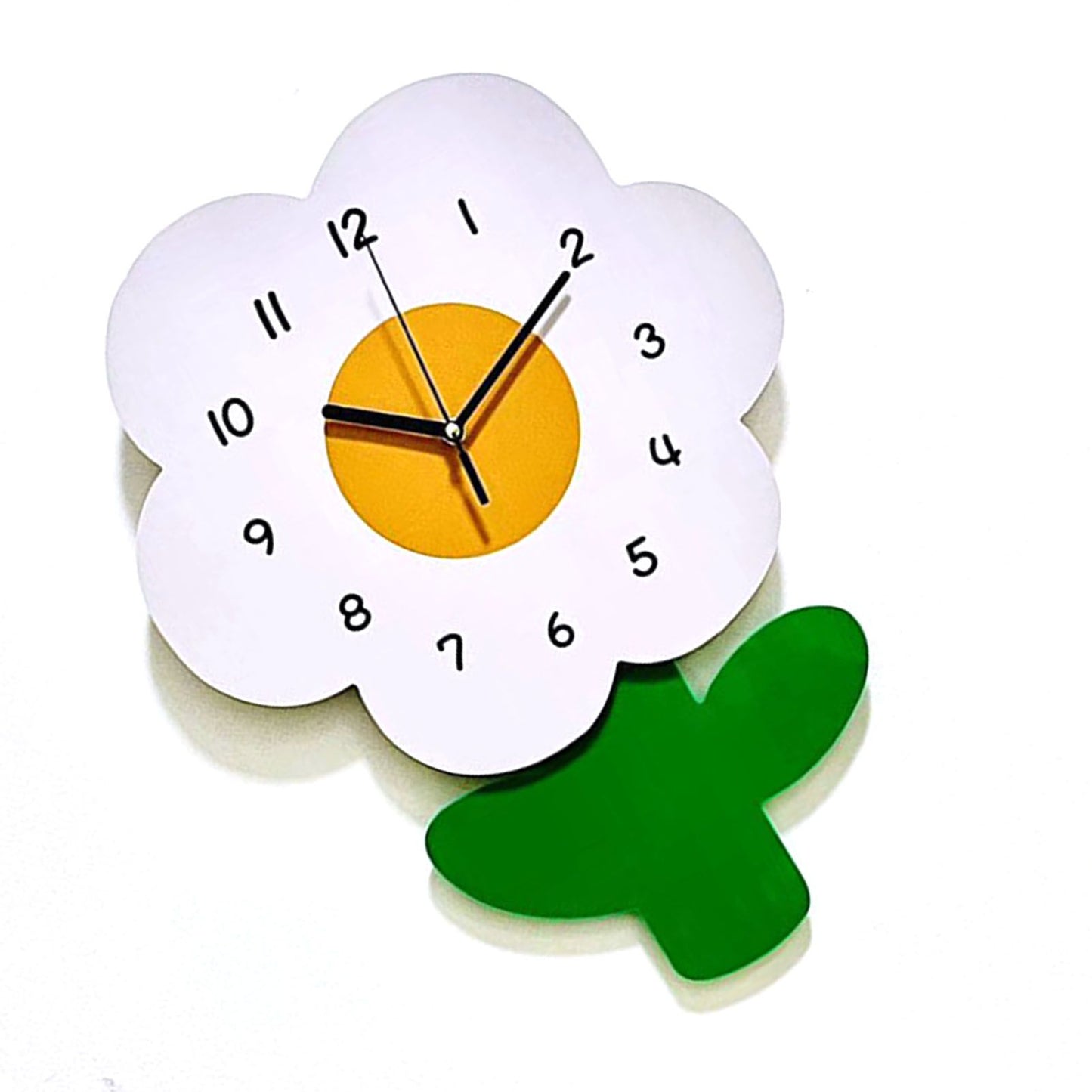 Flower Shaped Wall Clocks for Kids Cartoon Cute Exquisite Silent Wall Clock for Living Rooms Offices 20x30cm/7.9x11.8in