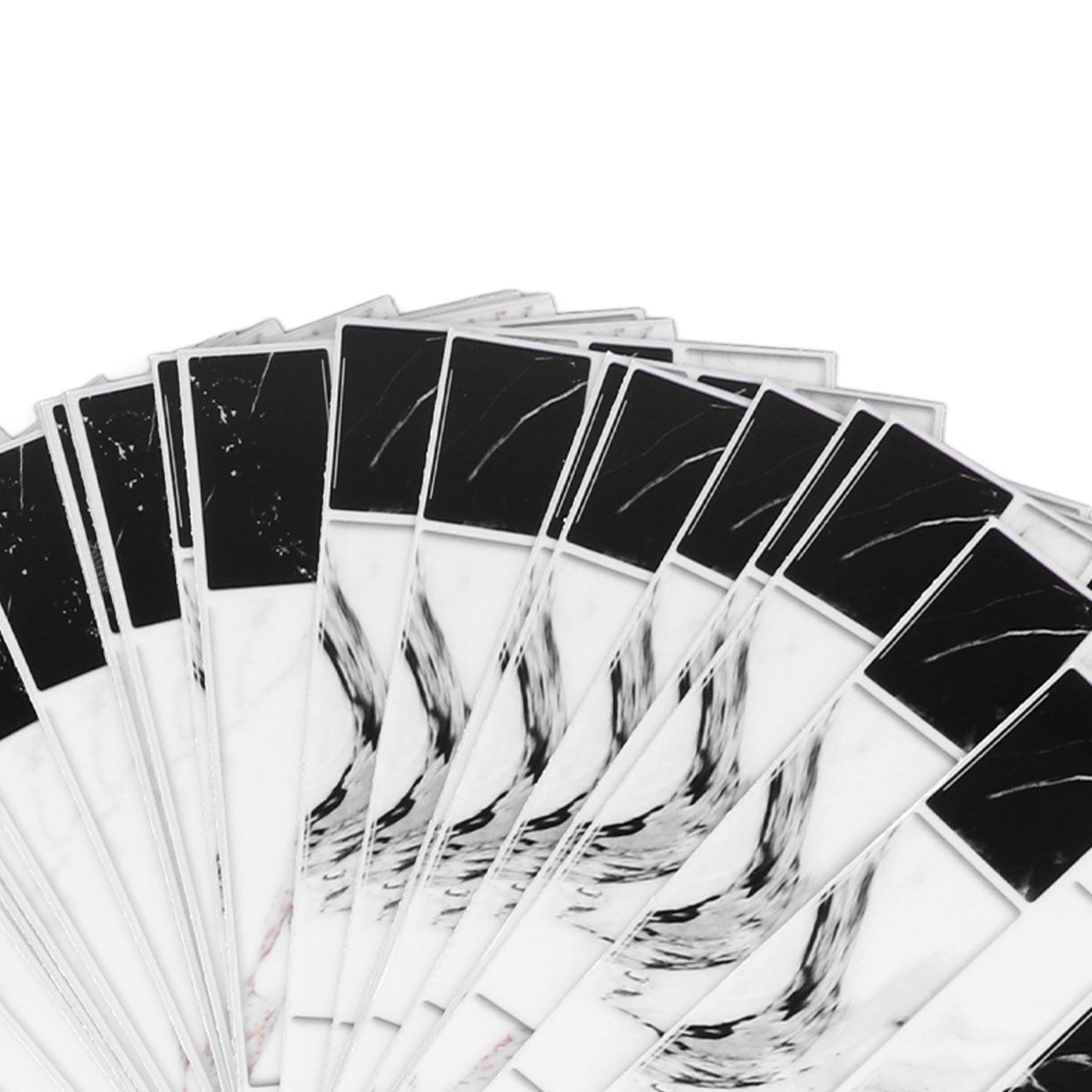27PCS Kitchen Wallpaper Tile Self Adhesive PVC Wear Resistant White Black Faux Brick for Home Bathroom