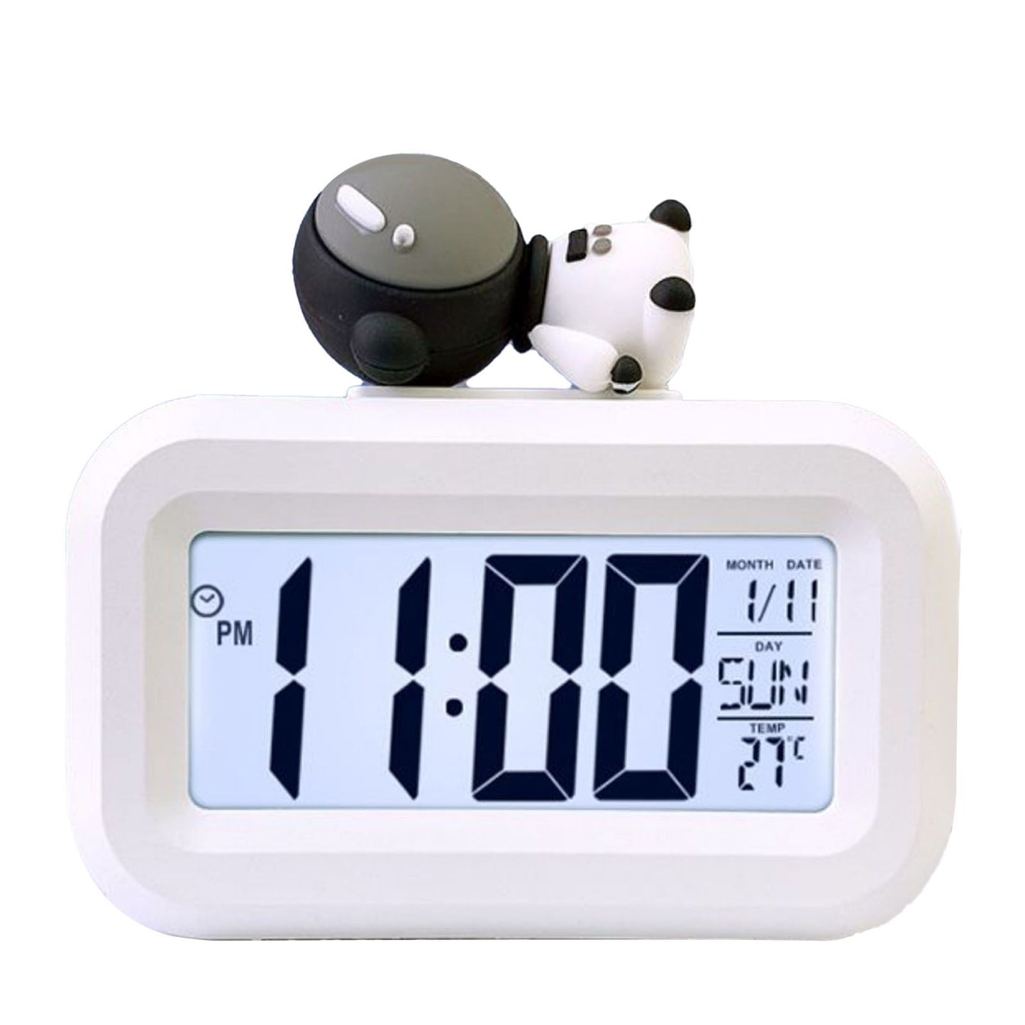 Electronic Clock Cute Cartoon LED Screen Desktop Electronic Alarm Data Time Calendar Temperature Clock Spaceman
