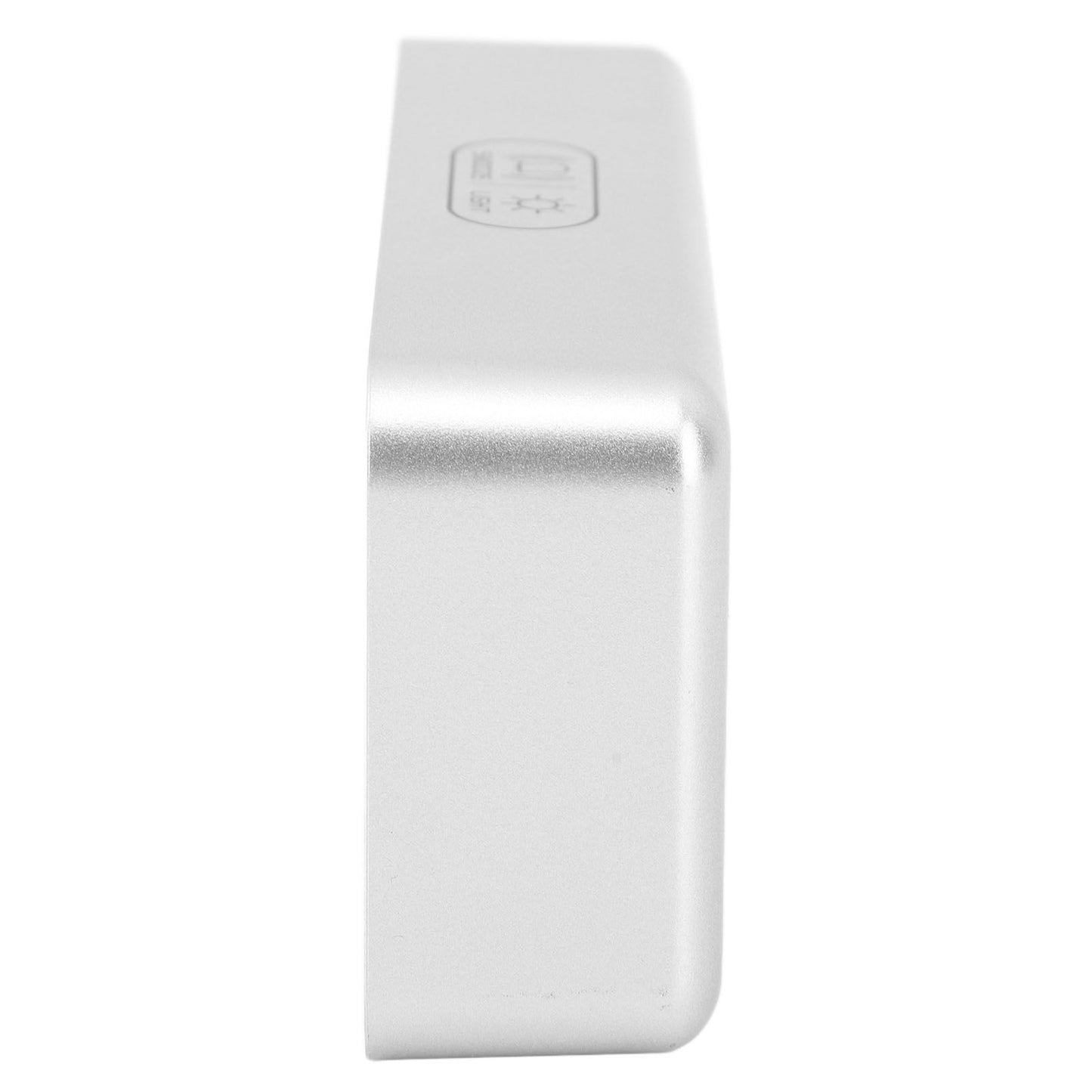 Mirror LED Alarm Clock Two Sets of Alarm Rechargeable Voice Activated Digital Clock for Bedrooms Bedside Desk Silver