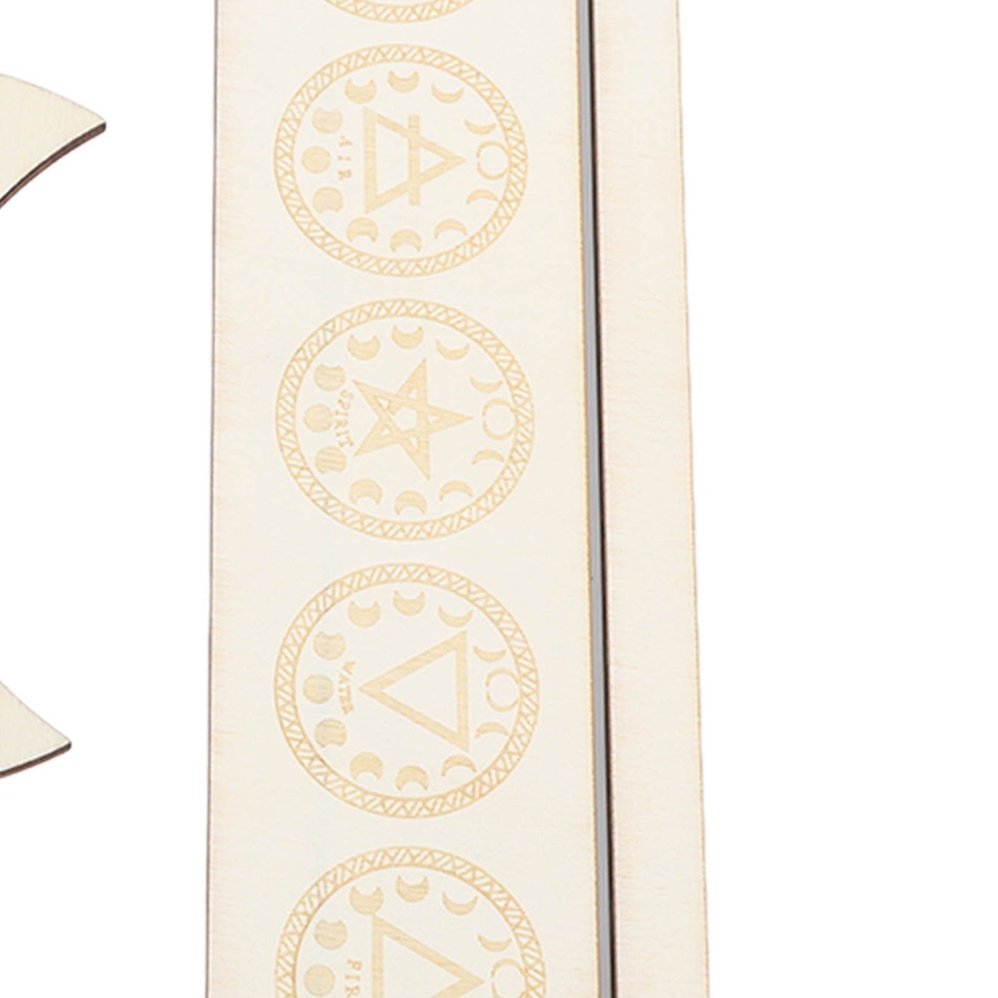 2 Pieces Wooden Tarot Card Stand Holder Stable Moon Shape and Rectangle Wooden Tarot Card Display Stand Base Type A