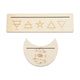 2 Pieces Wooden Tarot Card Stand Holder Stable Moon Shape and Rectangle Wooden Tarot Card Display Stand Base Type B