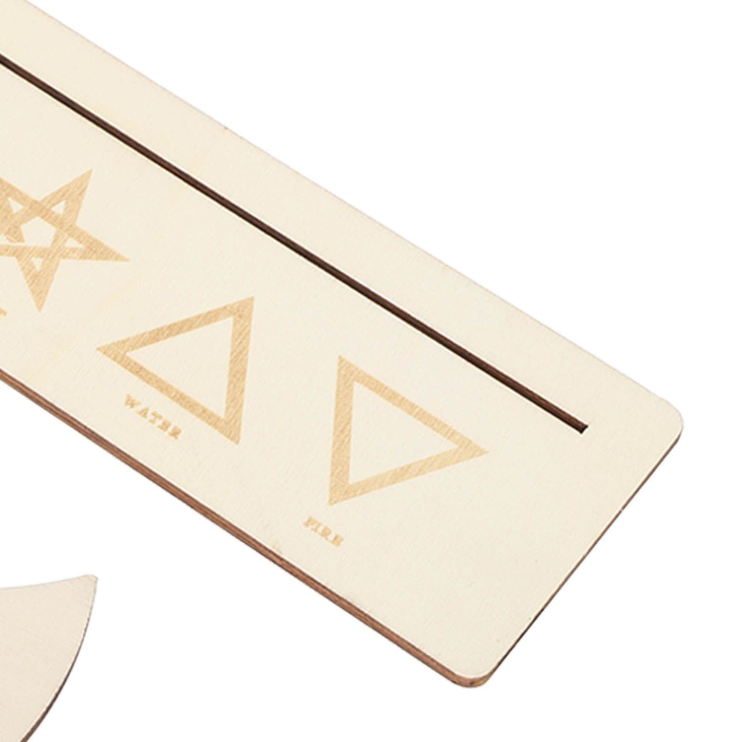 2 Pieces Wooden Tarot Card Stand Holder Stable Moon Shape and Rectangle Wooden Tarot Card Display Stand Base Type B