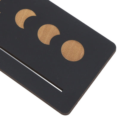 2 Pieces Wooden Tarot Card Stand Holder Moon Shape and Rectangle Wooden Tarot Card Display Stand Base Black Type B