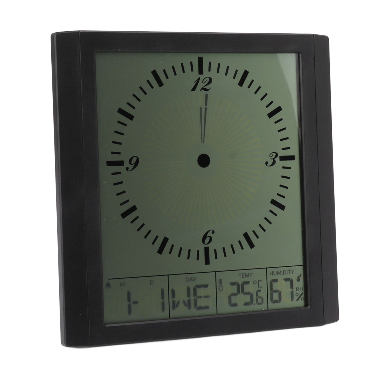 Wall Mounted Digital Display Clock 8.6 In Multifunction Large Digital Wall Clock Thermometer Hygrometer for Bedroom