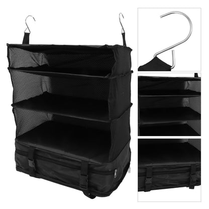 Hanging 3 Shelf Travel Shelves Bag Portable Multifunctional Large Capacity Hanging Packing Cubes Storage Bag