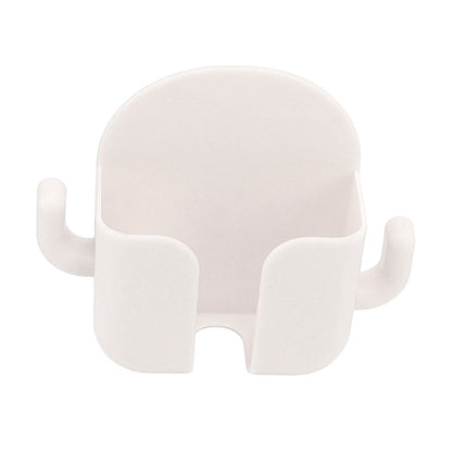Self Adhesive Wall Mount Cell Phone Holder Wall Mount Phone Charging Holder for Home Office Bedroom White