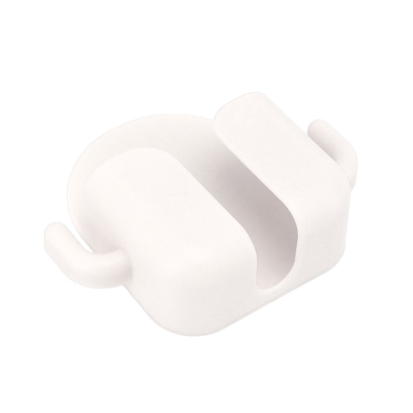 Self Adhesive Wall Mount Cell Phone Holder Wall Mount Phone Charging Holder for Home Office Bedroom White