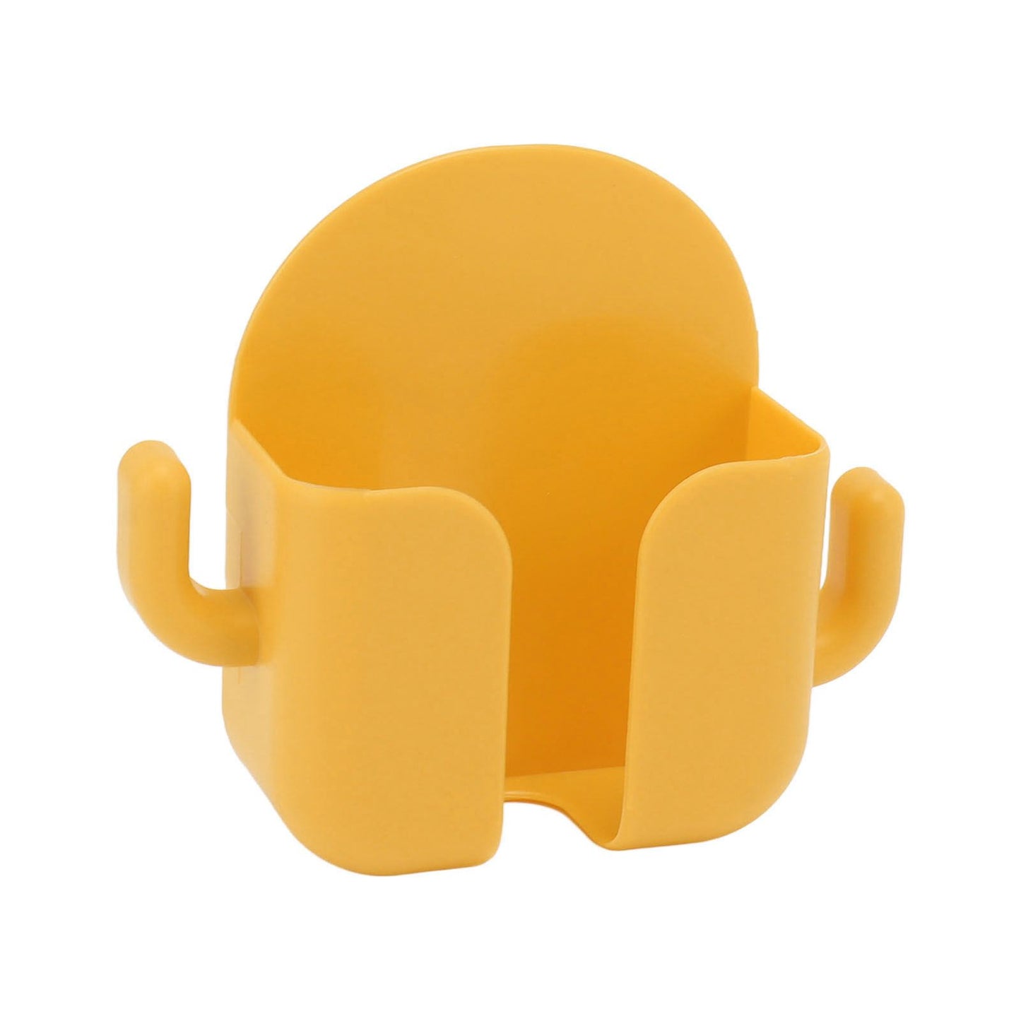 Self Adhesive Wall Mount Cell Phone Holder Wall Mount Phone Charging Holder for Home Office Bedroom Yellow