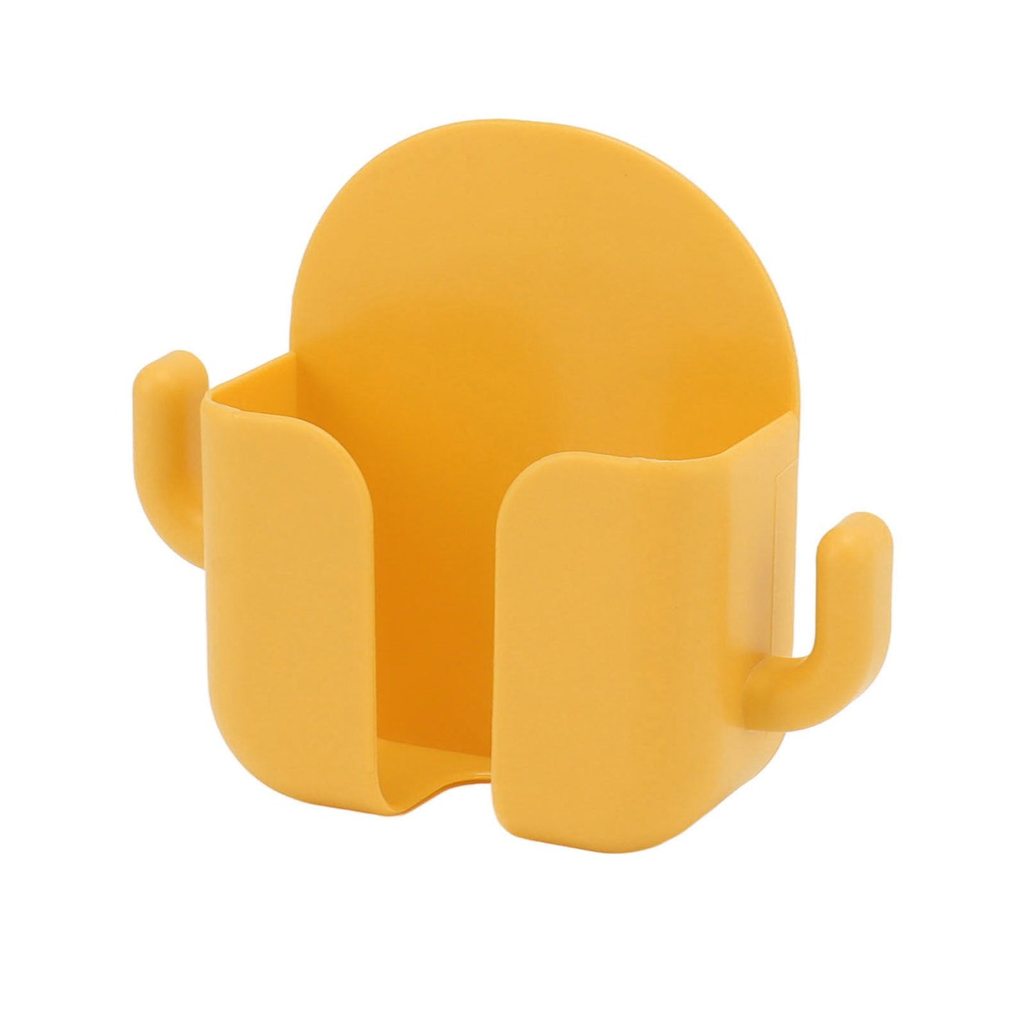 Self Adhesive Wall Mount Cell Phone Holder Wall Mount Phone Charging Holder for Home Office Bedroom Yellow
