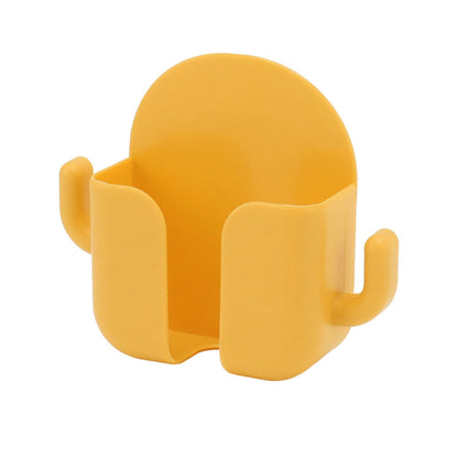 Self Adhesive Wall Mount Cell Phone Holder Wall Mount Phone Charging Holder for Home Office Bedroom Yellow