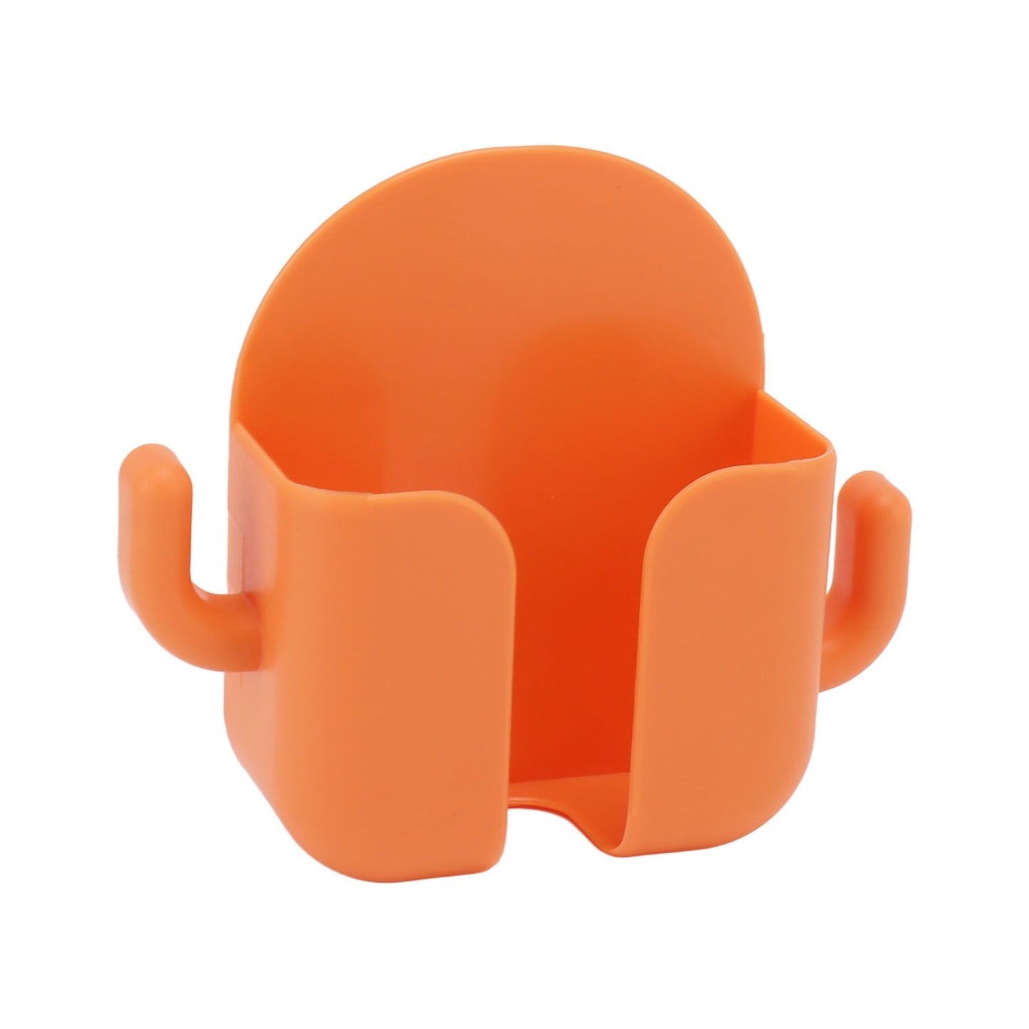 Self Adhesive Wall Mount Cell Phone Holder Wall Mount Phone Charging Holder for Home Office Bedroom Orange