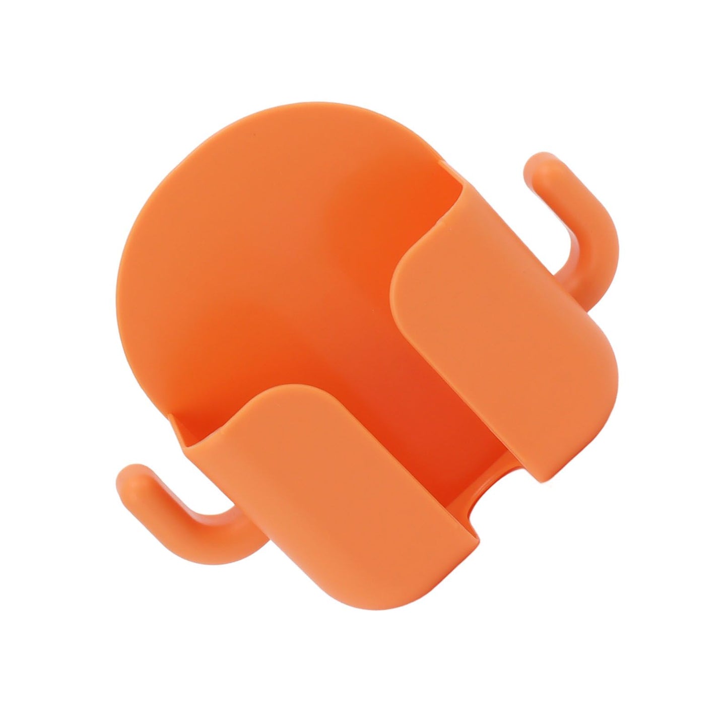Self Adhesive Wall Mount Cell Phone Holder Wall Mount Phone Charging Holder for Home Office Bedroom Orange