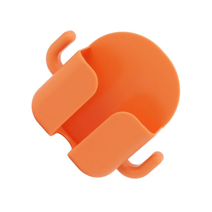 Self Adhesive Wall Mount Cell Phone Holder Wall Mount Phone Charging Holder for Home Office Bedroom Orange