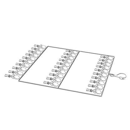 Stainless Steel Sock Drying Rack for Towels Cloth Diapers Bras Baby Clothes Underwear Hat Gloves 3 Layer 30 Clip