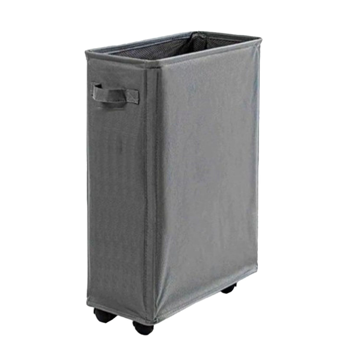 4 Roll Wheels Laundry Basket with Handles Oxford Cloth Storage Bin for Household Sundries Dark Gray