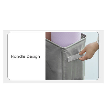 4 Roll Wheels Laundry Basket with Handles Oxford Cloth Storage Bin for Household Sundries Dark Gray