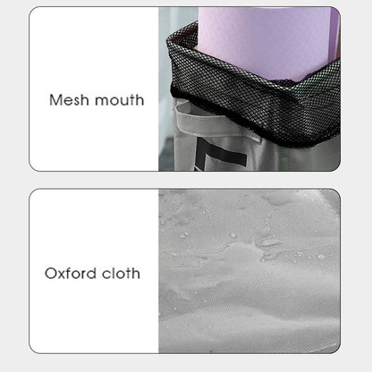 4 Roll Wheels Laundry Basket with Handles Oxford Cloth Storage Bin for Household Sundries Dark Gray