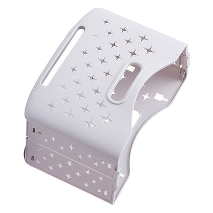 Collapsible Laundry Basket Portable Foldable Laundry Hamper Clothes Storage Organizer Basket for Home Hotel Ivory White Single Basket