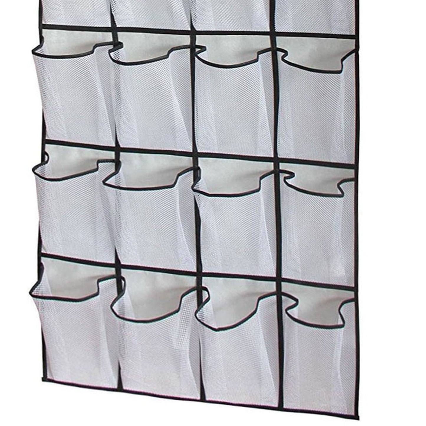 Over The Door Shoe Organizer Hanging Storage Bag Shoe Storage Door Hanger with 24 Mesh Pockets