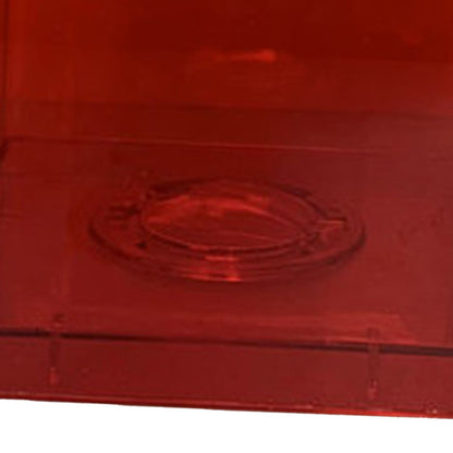 Clear Money Saving Bank Building Block Design Rectangular Transparent Coin Saving Box for Kids Boys Girls Red 8.9x8.9x9.2cm / 3.5x3.5x3.6in