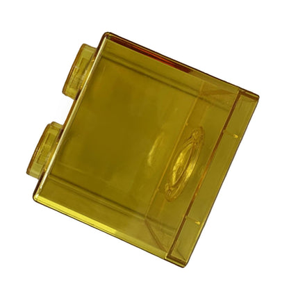 Clear Money Saving Bank Building Block Design Rectangular Transparent Coin Saving Box for Kids Boys Girls Yellow 8.9x8.9x9.2cm / 3.5x3.5x3.6in