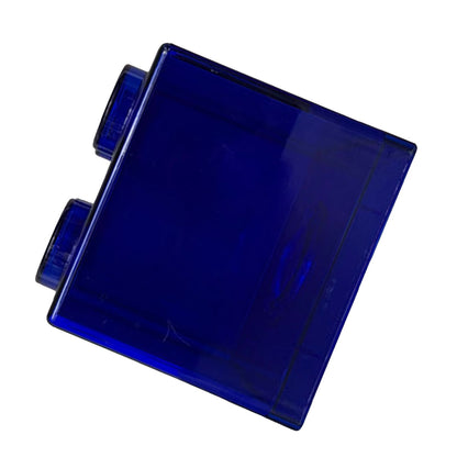 Clear Money Saving Bank Building Block Design Rectangular Transparent Coin Saving Box for Kids Boys Girls Blue 8.9x8.9x9.2cm / 3.5x3.5x3.6in