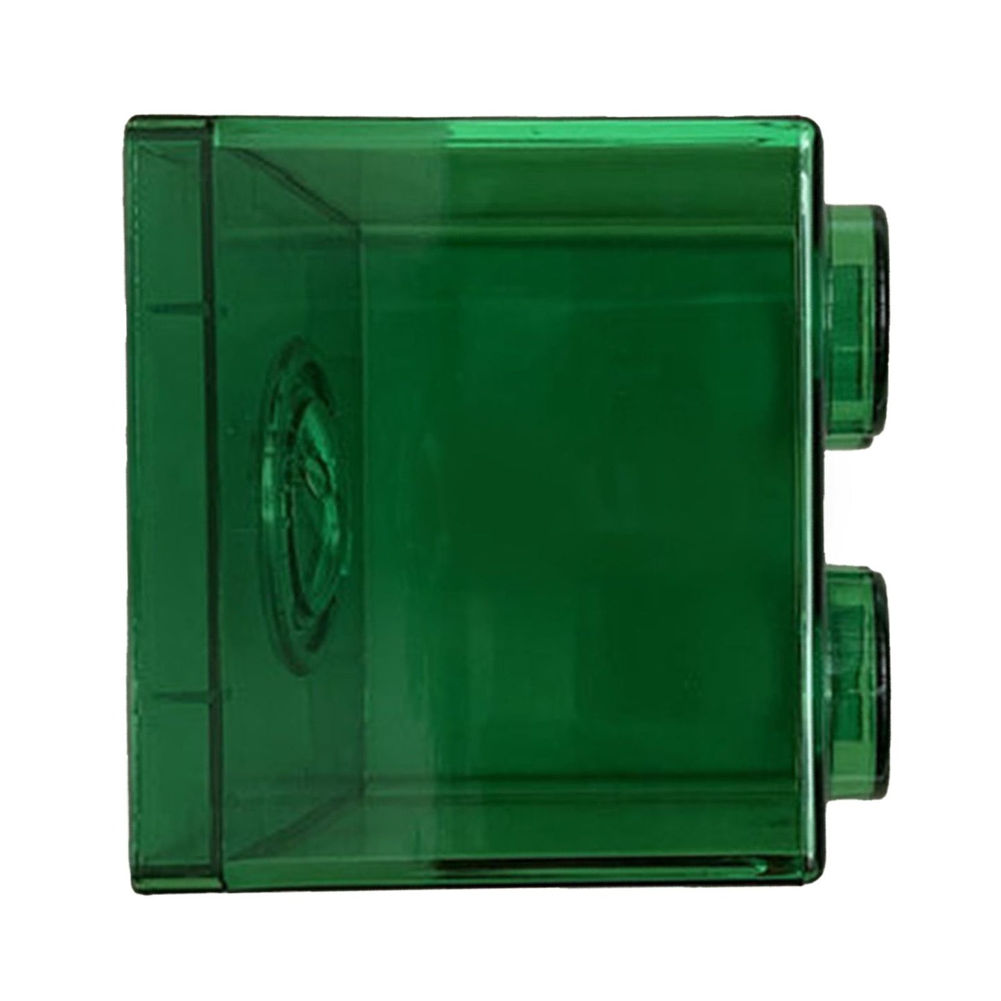 Clear Money Saving Bank Building Block Design Rectangular Transparent Coin Saving Box for Kids Boys Girls Green 8.9x8.9x9.2cm / 3.5x3.5x3.6in