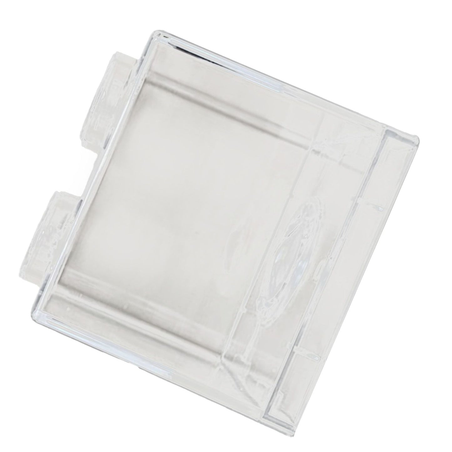 Clear Money Saving Bank Building Block Design Rectangular Transparent Coin Saving Box for Kids Boys Girls White 8.9x8.9x9.2cm / 3.5x3.5x3.6in