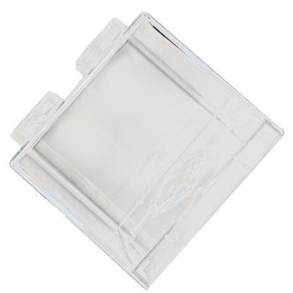 Clear Money Saving Bank Building Block Design Rectangular Transparent Coin Saving Box for Kids Boys Girls White 8.9x8.9x9.2cm / 3.5x3.5x3.6in