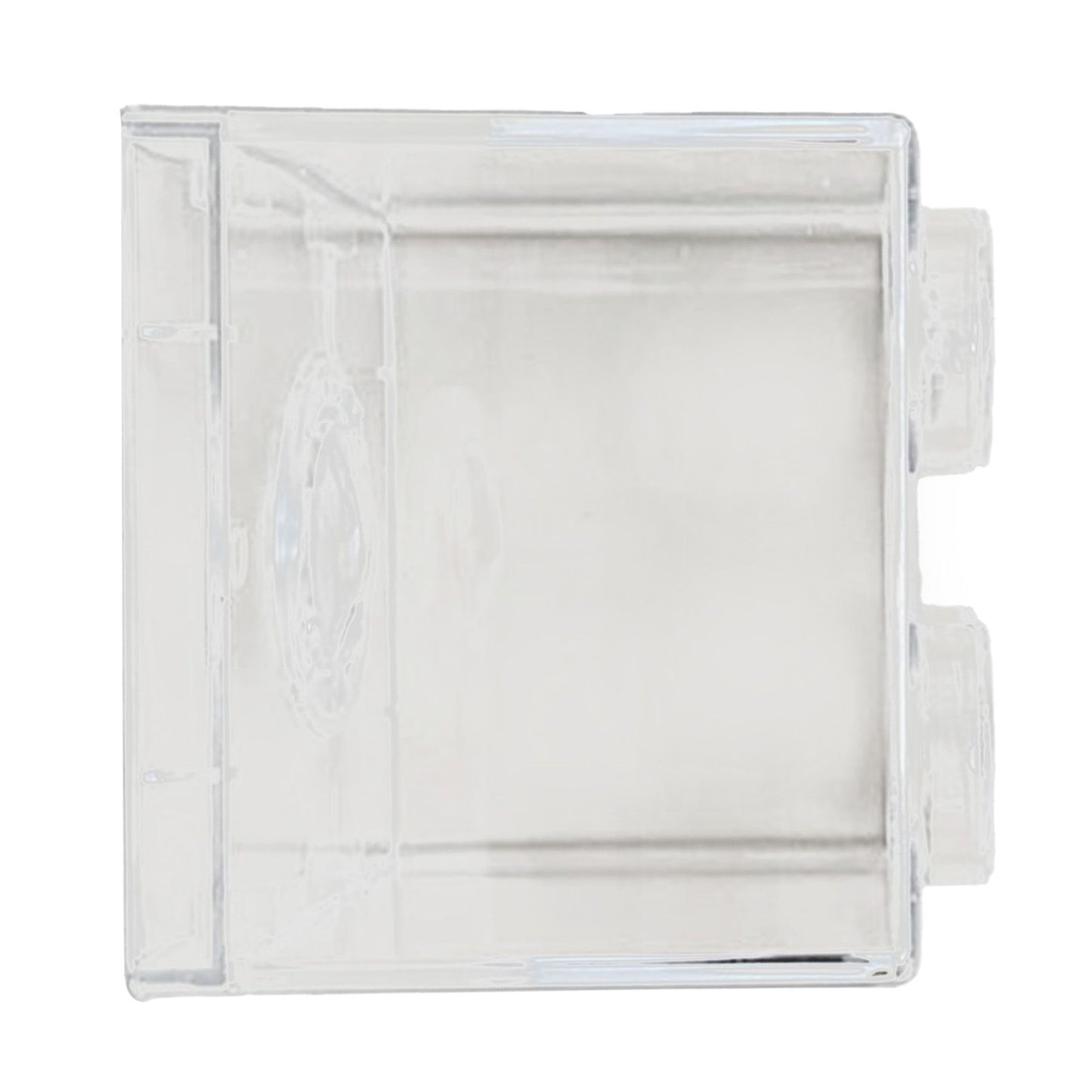 Clear Money Saving Bank Building Block Design Rectangular Transparent Coin Saving Box for Kids Boys Girls White 8.9x8.9x9.2cm / 3.5x3.5x3.6in