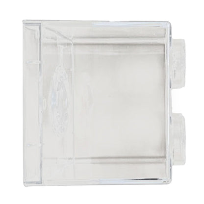 Clear Money Saving Bank Building Block Design Rectangular Transparent Coin Saving Box for Kids Boys Girls White 8.9x8.9x9.2cm / 3.5x3.5x3.6in