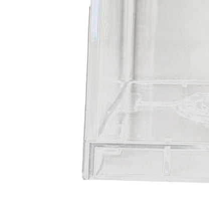 Clear Money Saving Bank Building Block Design Rectangular Transparent Coin Saving Box for Kids Boys Girls White 8.9x8.9x9.2cm / 3.5x3.5x3.6in