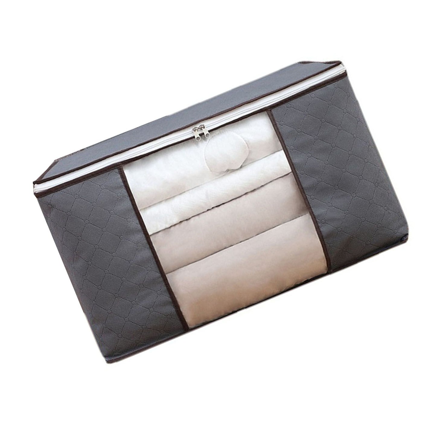 4Pcs Gray Quilt Storage Bag Organizer Large Capacity Breathable House Moving Clothes Packing Bag